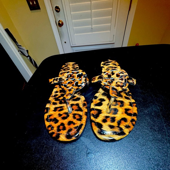 Tory Burch Eur 38 animal print slipper sandal - Picture 1 of 5